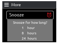 Pagem snooze function example